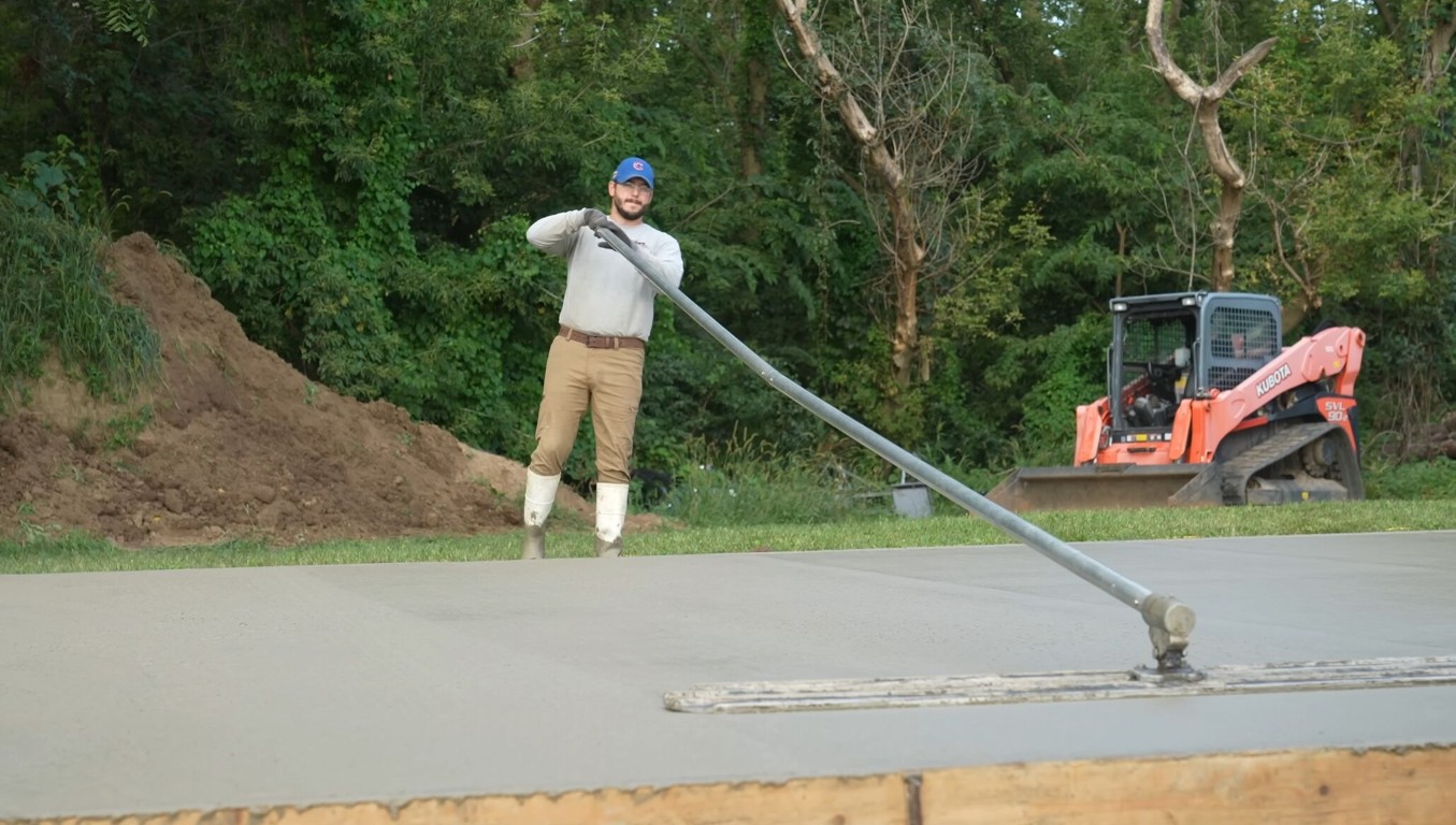Professional concrete slab finishing in Owensboro, KY